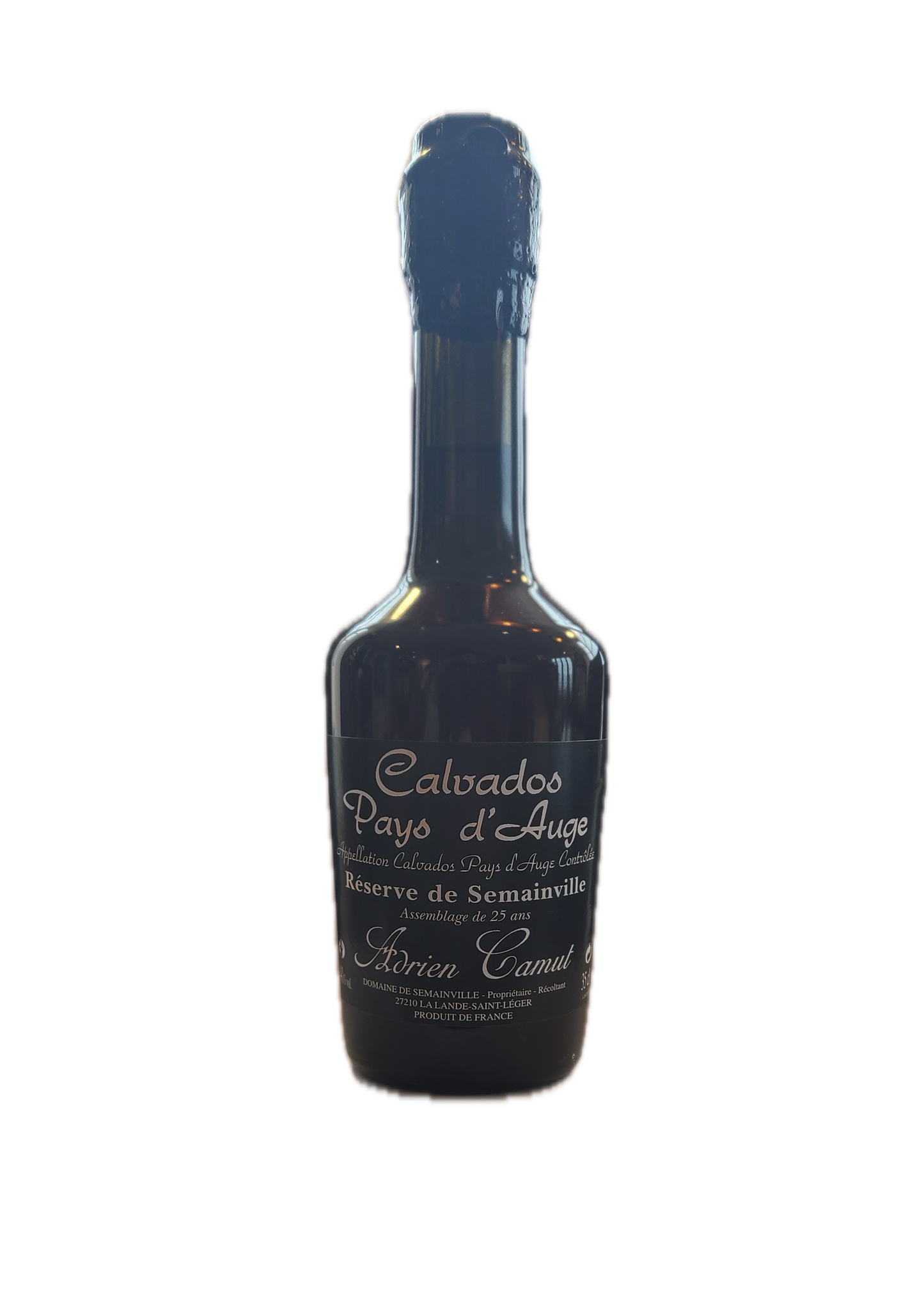 CALVADOS AOC Pays d'Auge 25 ans Réserve de Semainville Camut 41% Adrien Camut