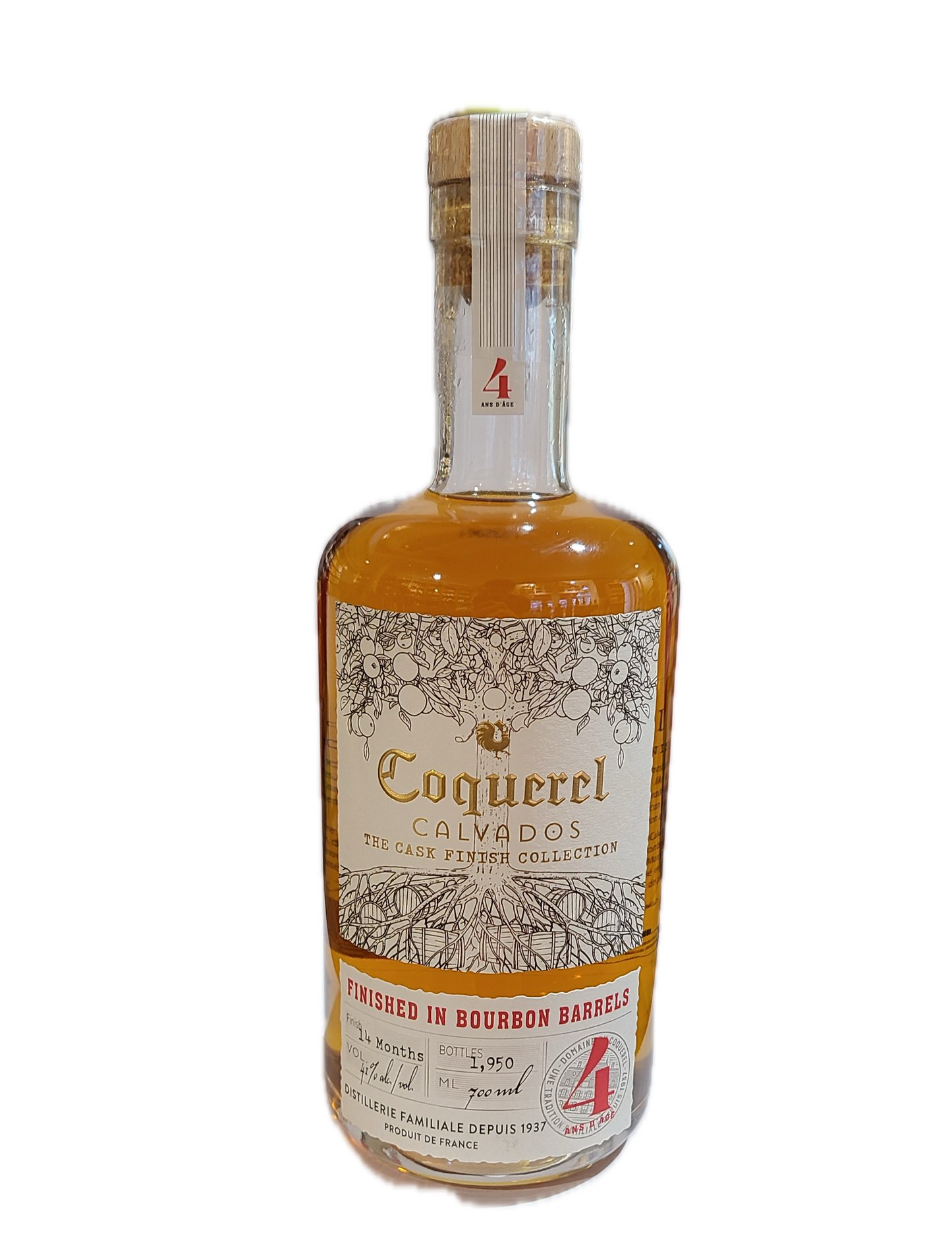 Calvados - Finished in Bourbon barrels 4ans - The Cask Finish Collection domaine du Coquerel