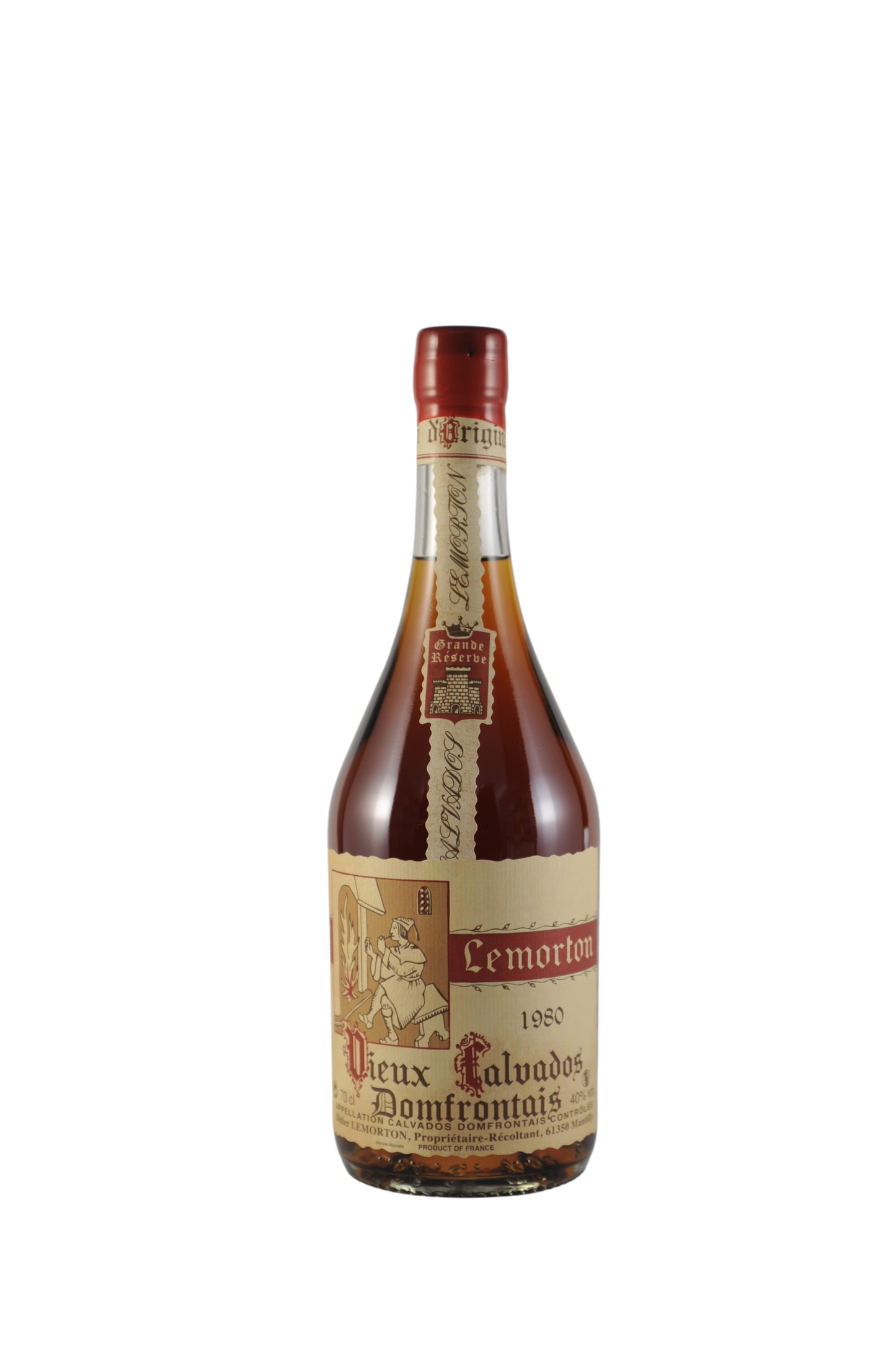 Calvados Dider LEMORTIN - 1969 - Calvados AOC Domfrontais 40% Lemorton