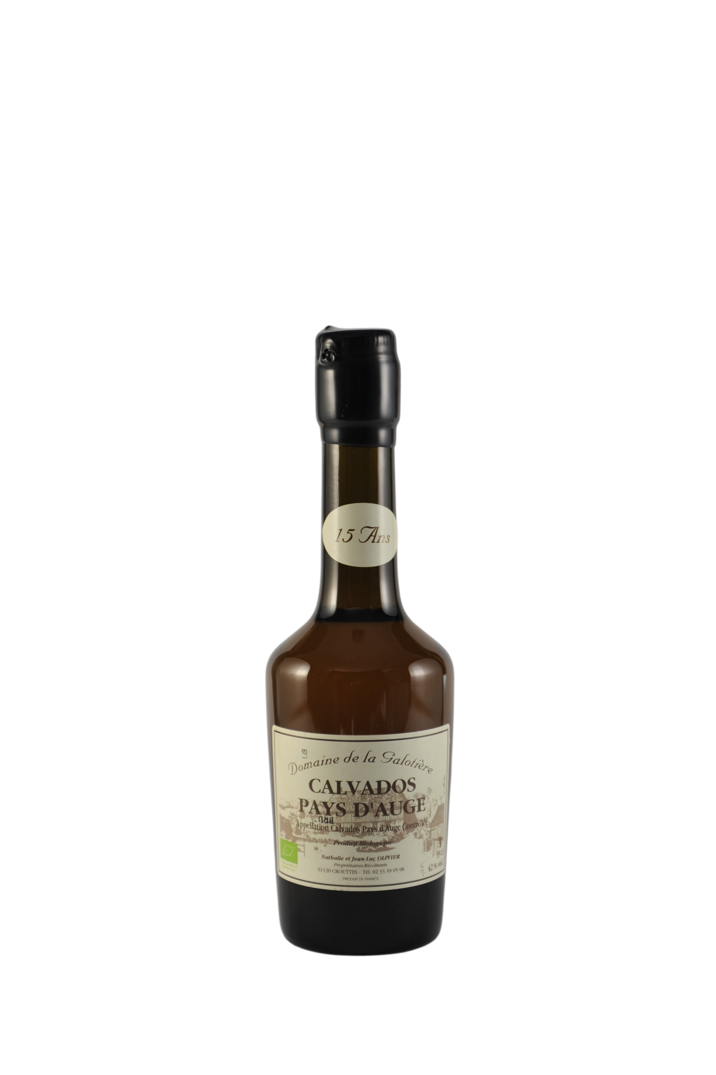 Calvados Pays d'Auge AOC 15 ans La Galotière 42% Domaine la Galotiere