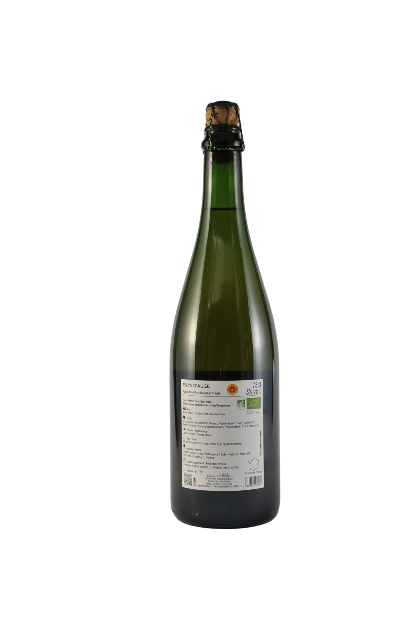 Cidre Brut Pays d'Auge BIO La Galotière Domaine la Galotiere