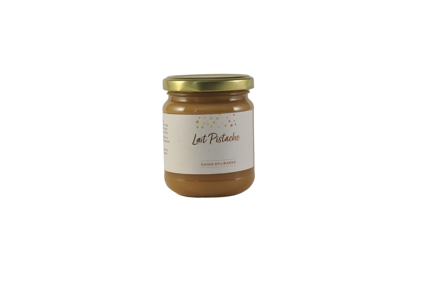 Lait pistache-confiture de lait 250g Dame Rhubarbe