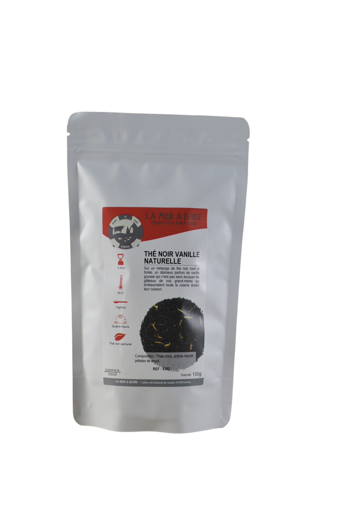 Thé noir Vanille naturelle 100g La mer à boire