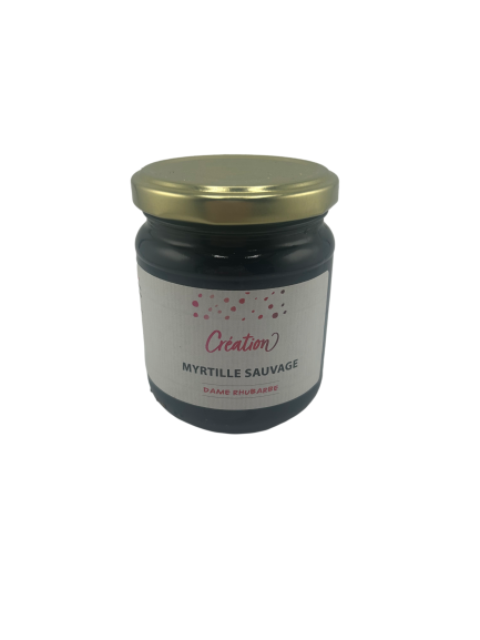 Myrtille sauvage- confiture 250g Dame Rhubarbe