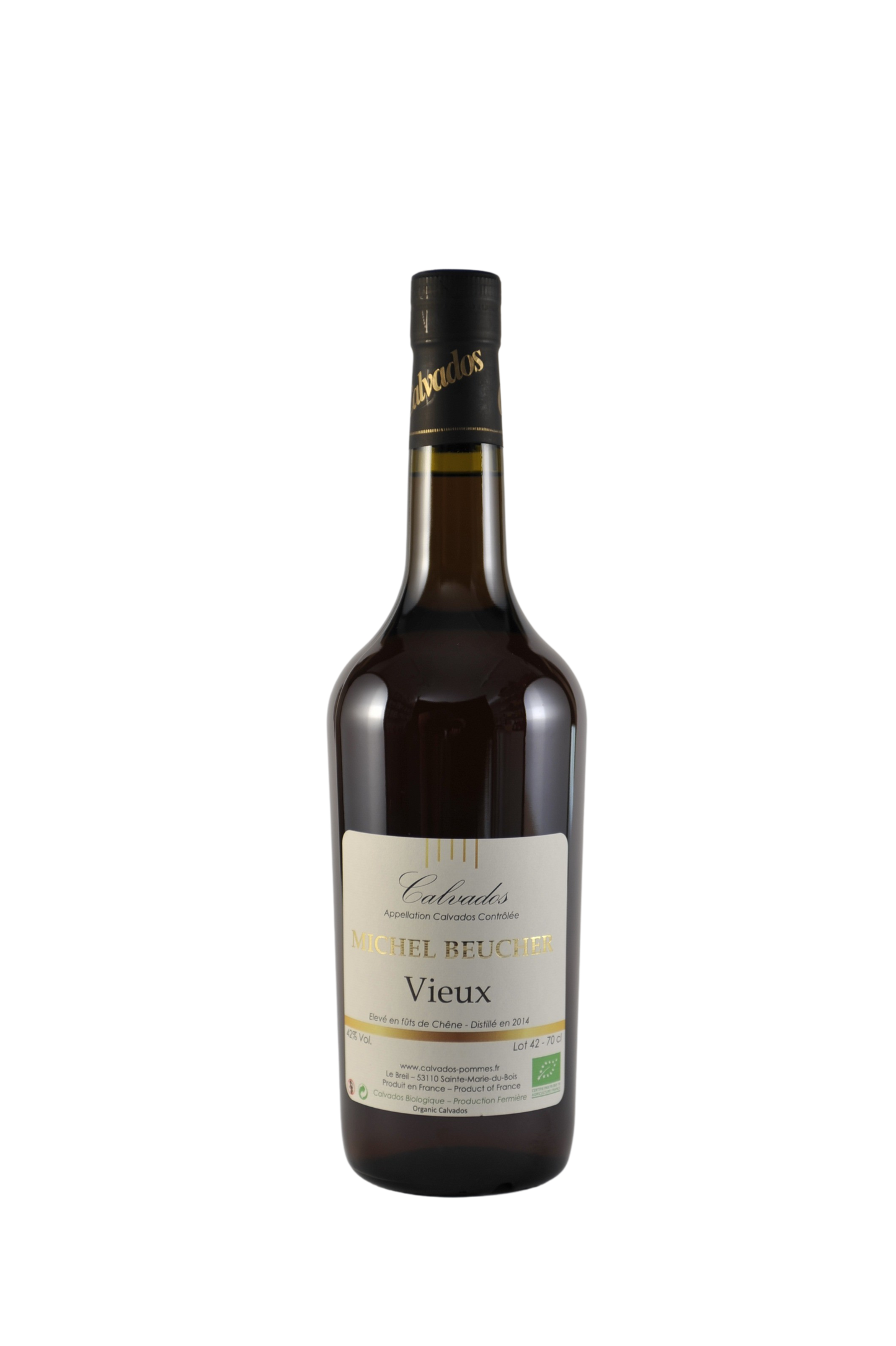 bouteille de vieux calvados AOC Michel Beucher, Calvados XO