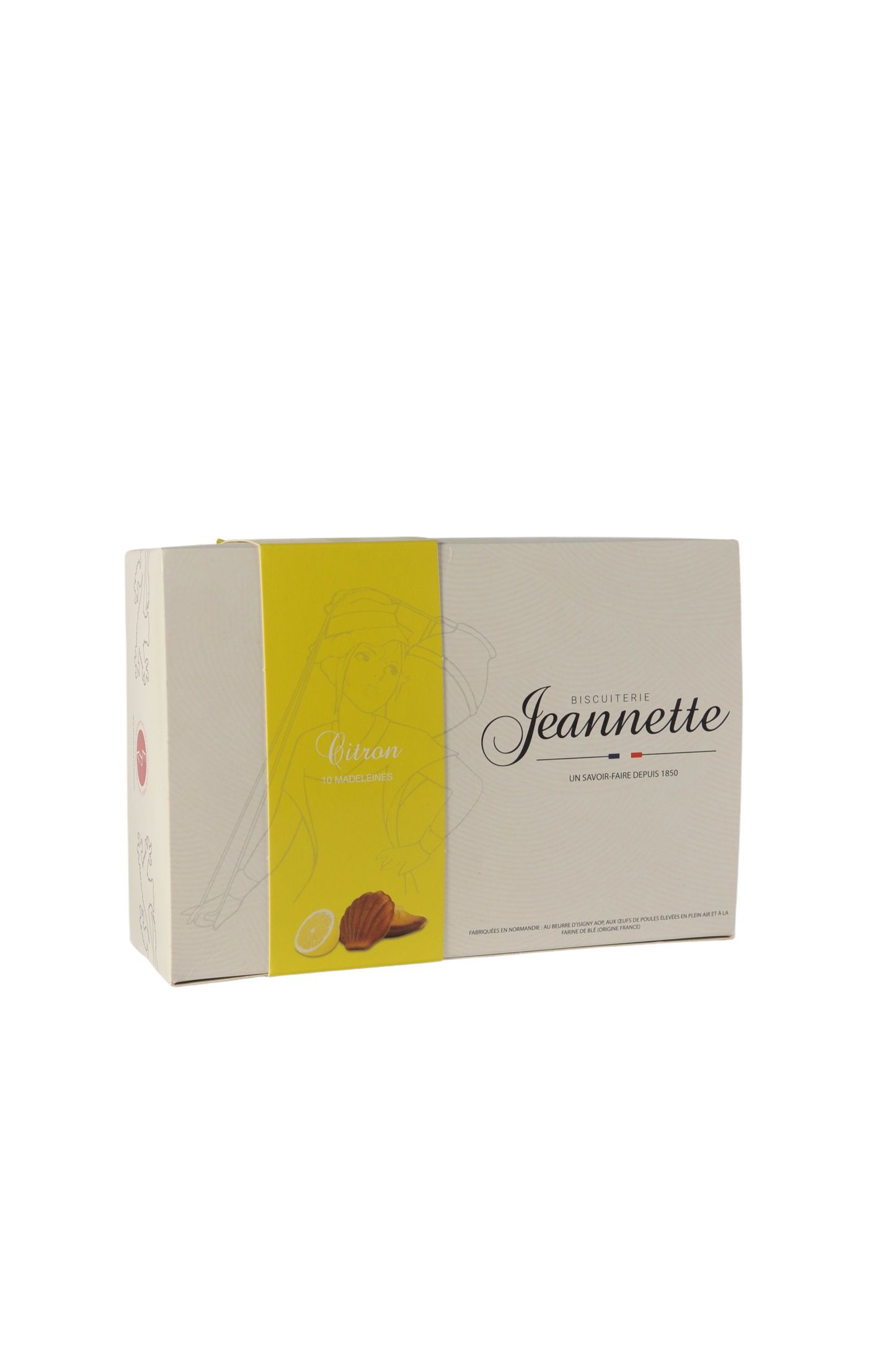 10 Madeleines au beurre d'Isigny AOP - Citron - Jeannette - 250g