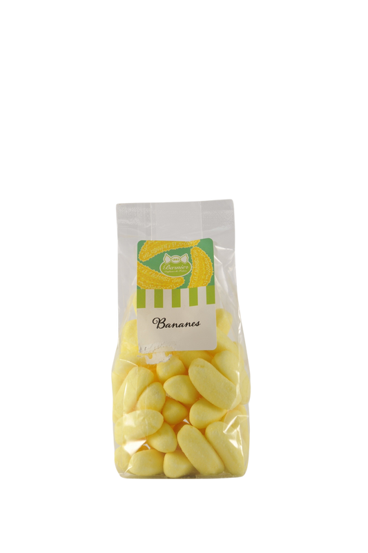 bonbons jaune en forme de bananes